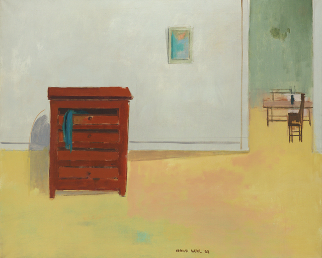 Herman Maril, ‘Interior with Dresser’, 1983, Painting, Oil on canvas, Debra Force Fine Art