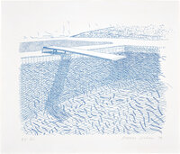 David Hockney - Lithographic Water Made of Lines (T.G. 253, M.C.A.T. 210)