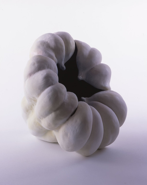 Katsumata Chieko, ‘Biomorphic sculpture in the form of a pumpkin with matte glazes in white’, 2014, Joan B. Mirviss Ltd.