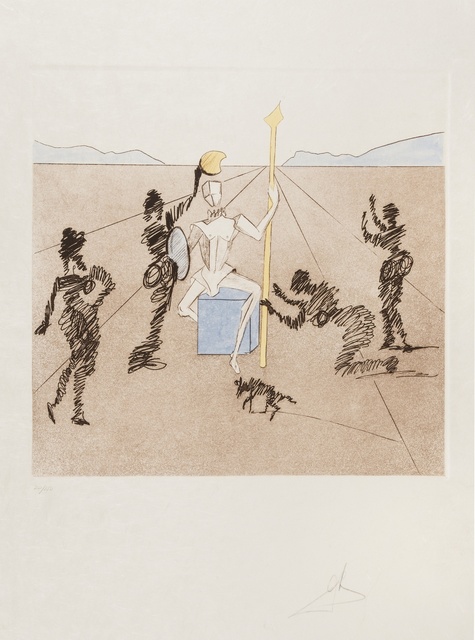 Salvador Dalí, ‘The Golden Helmet of Mandrino (Field 80-1.F)’, 1981, Print, Etching with aquatint printed in colours, Forum Auctions