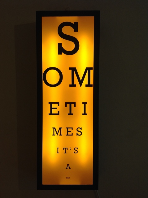 Zoe Grace, ‘Sometimes It’s a Yes- Gold’, 2016, Installation, Lightbox, Signed Limited Edition of 5, Rhodes