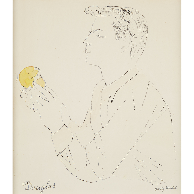 Andy Warhol, ‘Portrait Of Douglas With Orange’, Executed in 1954., Freeman's