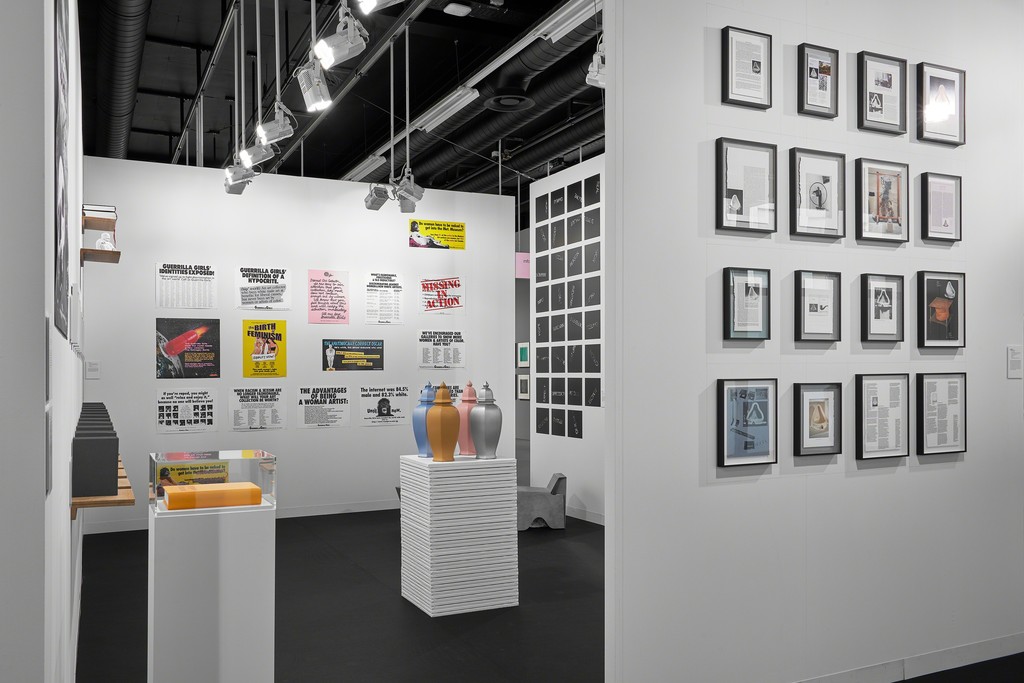 mfc-michèle didier gallery's booth (E8, Hall 2.0) in Art Basel 2017.
Works by Saâdane Afif, Fiona Banner, The Guerrilla Girls, On Kawara, Allan McCollum and Claude Rutault.
Photo credit : Robert Glowacki mfc-michèle didier gallery's booth (E8, Hall 2.0) in Art Basel 2017.
Works by Saâdane Afif, Fiona Banner, The Guerrilla Girls, On Kawara, Allan McCollum and Claude Rutault.
Photo credit : Robert Glowacki