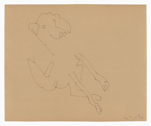 Hannah Wilke, ‘Fawn’, 1986, Drawing, Collage or other Work on Paper, Ink drawing on newsprint, LaiSun Keane