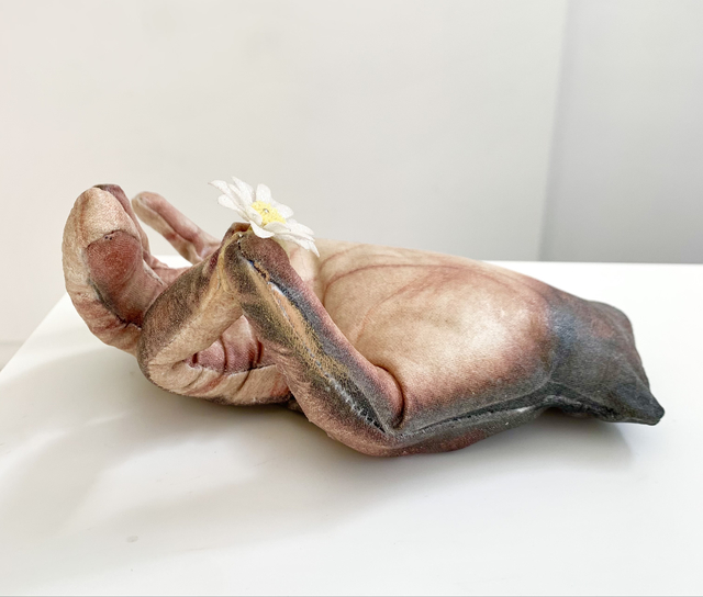 Elia Alba, ‘Kenya (Study #1)’, 2019, Sculpture, Silk screen transfer on fabric, plastic flower, pin, thread, wire, poly-fill, zipper, Sapar Contemporary
