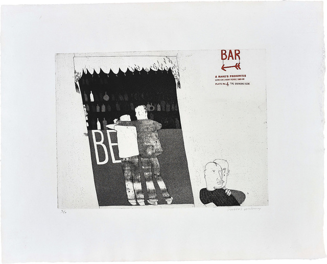 David Hockney, ‘The Drinking Scene, plate 4 from A Rake's Progress’, 1961-63, Phillips