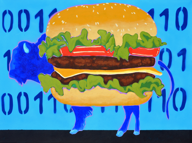 Frank Buffalo Hyde, ‘BBB-Binary Buffalo Burger’, 2017, Art Ventures Gallery