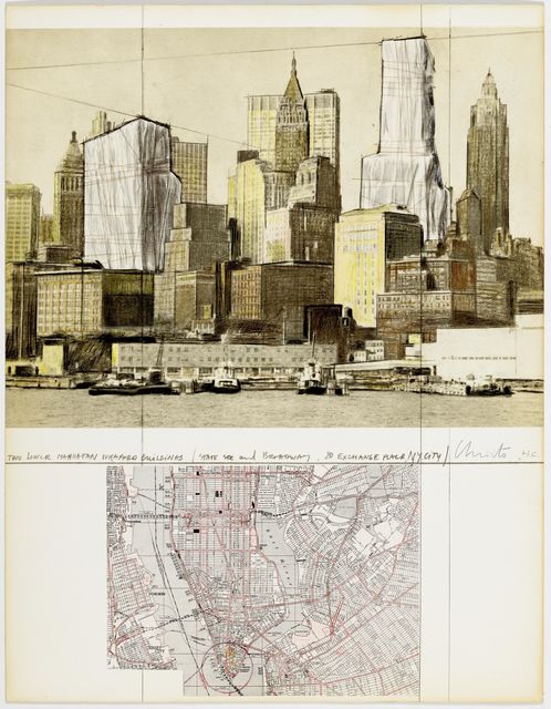Christo, ‘Two Lower Manhattan Wrapped Buildings’, 1980, Koller Auctions