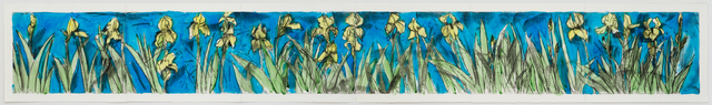 Jim Dine, ‘Rachel Cohen's Flags State II’, 1981, Print, Drypoint on six sheets of joined BFK Rives paper with extensive hand painting by the artist, Cristea Roberts Gallery