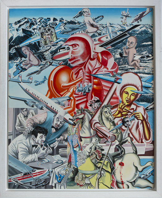Erró, ‘The Speed of Monkey Spaceman ’, 1970, Painting, Acrylic on canvas, Sevil Dolmacı Art Gallery