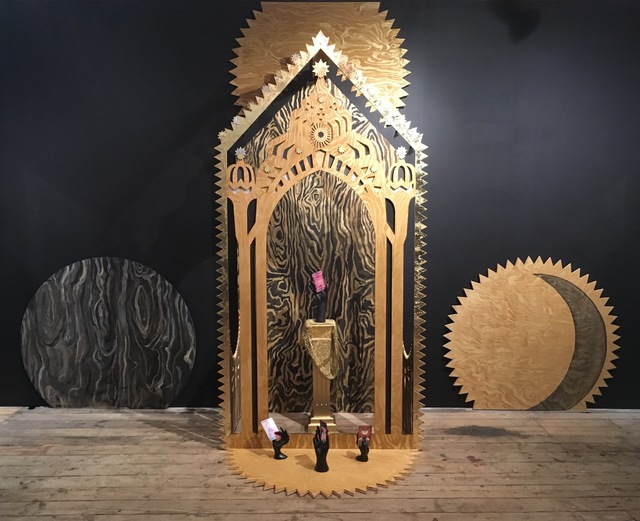 Deming King Harriman, ‘Altar’, 2018, Installation, Laser cut wood, gold leafing, Deep Space Gallery