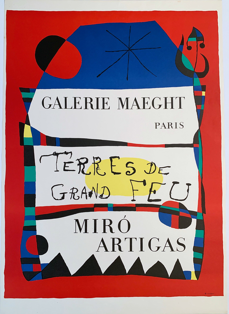 Joan Miró, ‘Galerie Maeght Paris, Rerres de Grand Feu, Miro Artigas’, 1956, David Lawrence Gallery