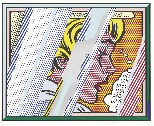 Roy Lichtenstein, ‘Reflections on Girl, from: Reflections Series’, 1990, Print, Lithograph, screenprint and relief in colours, with metalized PVC collage with embossing, on Somerset paper, Christie's