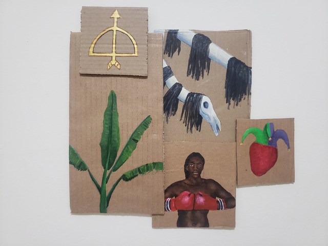 Julia Debasse, ‘Luta e Fuga ’, 2020, Painting, Acrylic on cardboard, Portas Vilaseca Galeria