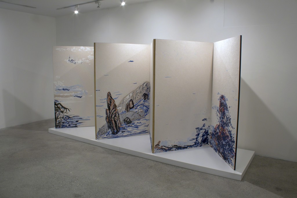 Daniel Heyman, The Japanese Screen Project: Distance, Byobu Daniel Heyman, The Japanese Screen Project: Distance, Byobu