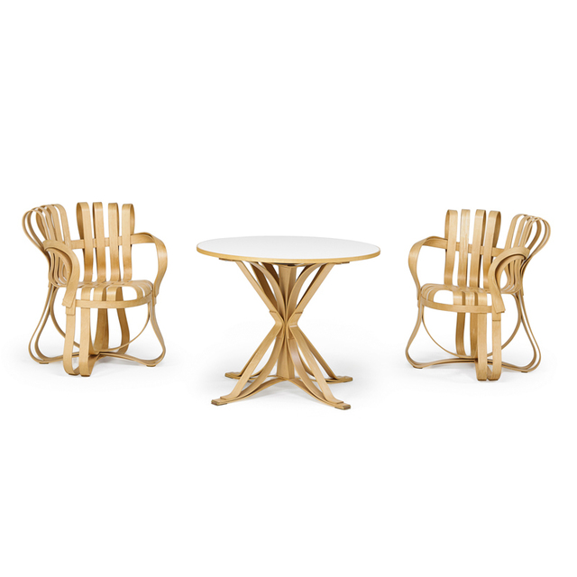 Frank Gehry, ‘Two Cross Check Chairs And One Table, USA’, 1993, Rago/Wright