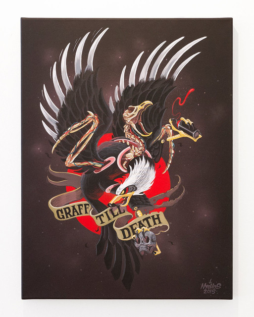 NYCHOS, ‘Graff Till Death’, 2015, Painting, Mixed media on canvas, Hashimoto Contemporary