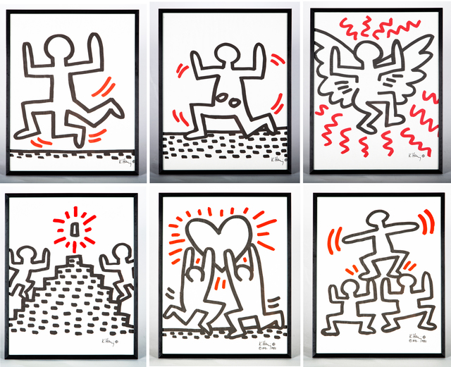 Keith Haring, ‘The Bayer Suite’, 1982, Print, Ink, paper, Artificial Gallery