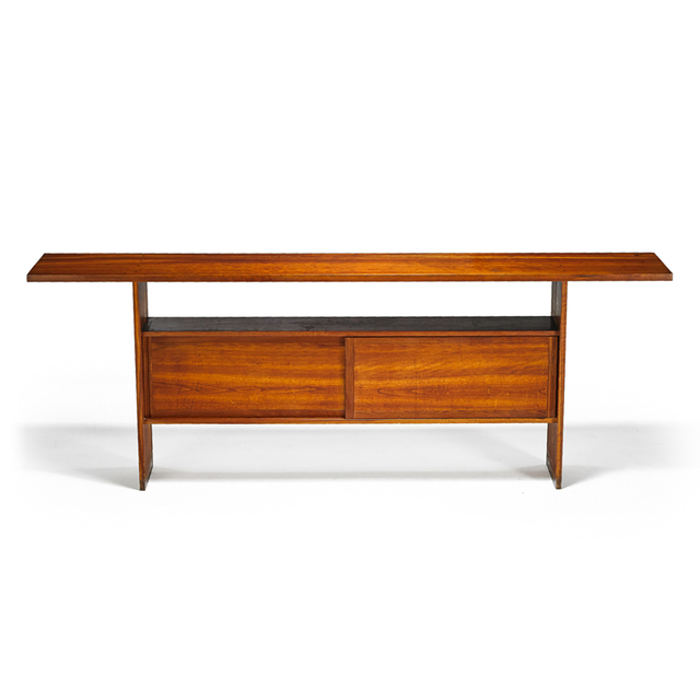 George Nakashima, ‘Rare custom console table/cabinet, New Hope, PA’, 1955, Rago