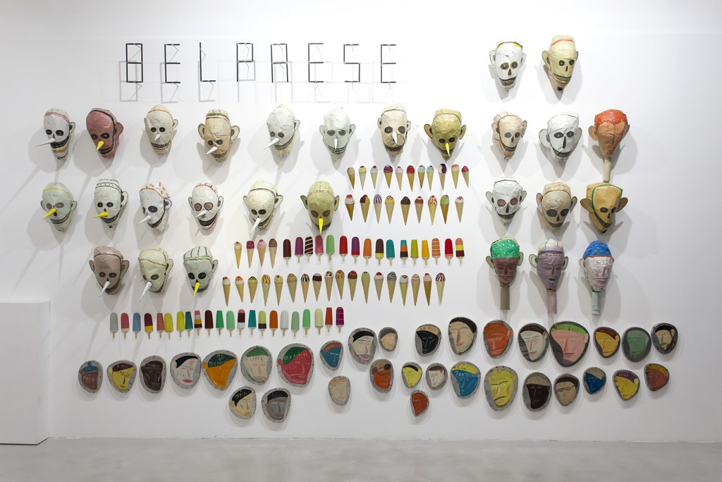 Francesco Bocchini, Bel Paese, 2009, olio su lamiera di ferro, installazione a parete, 330x500 cm Francesco Bocchini, Bel Paese, 2009, olio su lamiera di ferro, installazione a parete, 330x500 cm