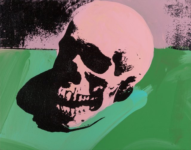 Charles Lutz, ‘Skull (Pink/Green)’, 2007, Painting, Silkscreen and acrylic on canvas, Heritage Auctions