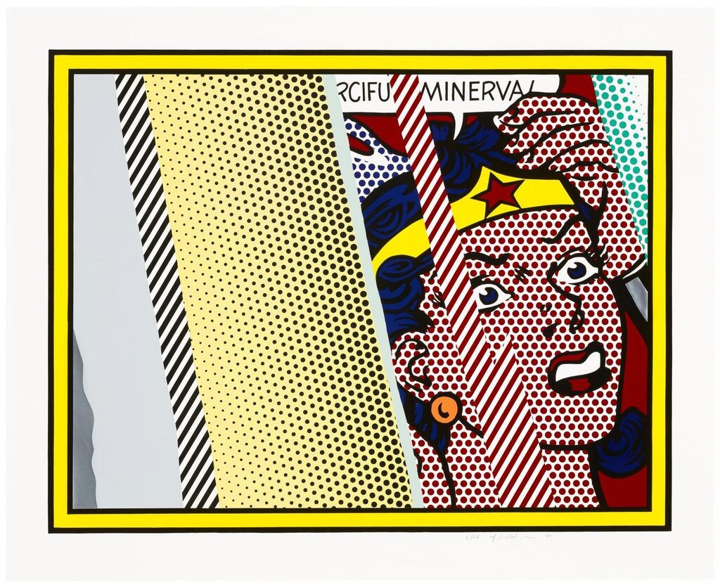 Roy Lichtenstein - Reflections on Minerva, from Reflections Series