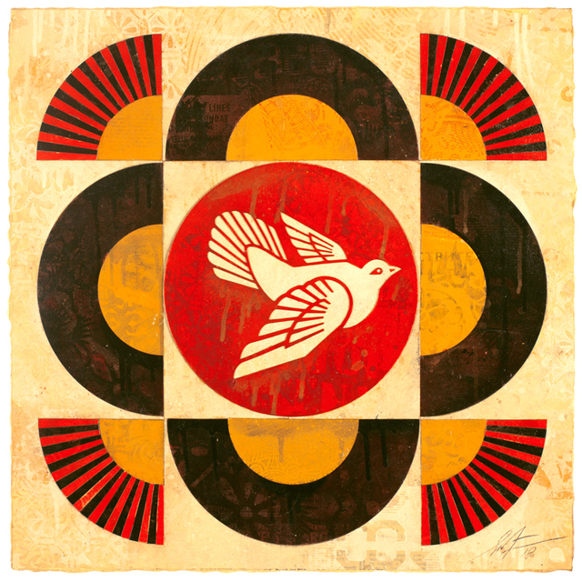 Shepard Fairey, ‘Dove Geometric (Cream), ’, 2018, Galerie Ernst Hilger