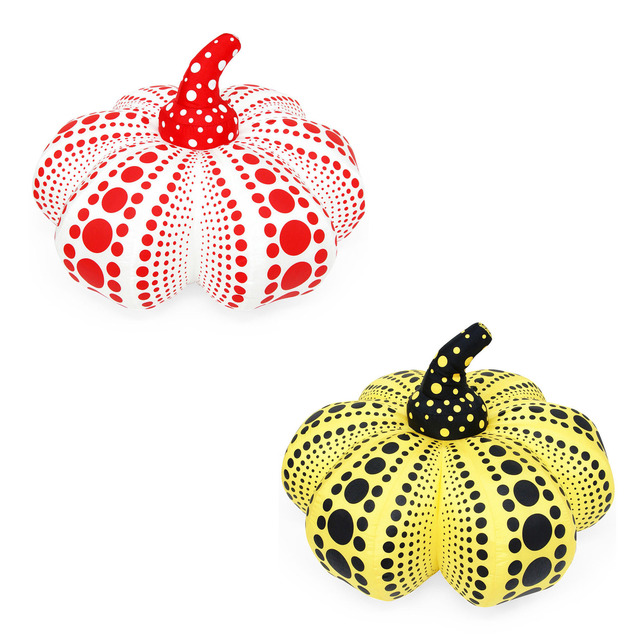 Yayoi Kusama, ‘Yayoi Kusama Huge Oversized Plush Pumpkin Throw Pillow Set, White/Red & Yellow/Black’, 2019, World of WonderMei