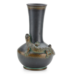 Norse Pottery, Rare Vase With Modeled Lizard, Edgerton, WI