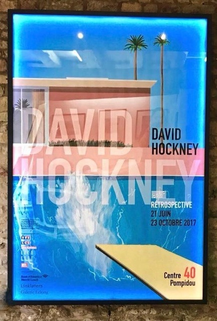 David Hockney, ‘A Bigger Splash - Pompidou Exhibition Poster (Extremely rare) Very large, back lit -’, 2017, Mr & Mrs Clark’s