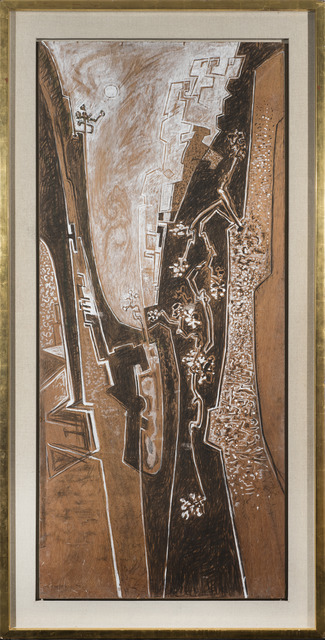 John Craxton, ‘Cretan Gorge’, 1970, Painting, Tempera on wood, Osborne Samuel