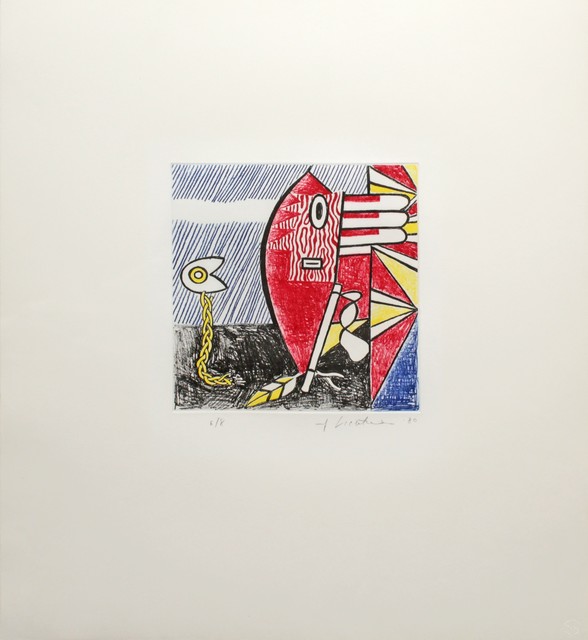 Roy Lichtenstein, ‘Untitled II (Cortlett 179)’, 1980, Print, Colour etching printed from four copper plates Support white, wove, machine mould made, Lana paper, DANE FINE ART