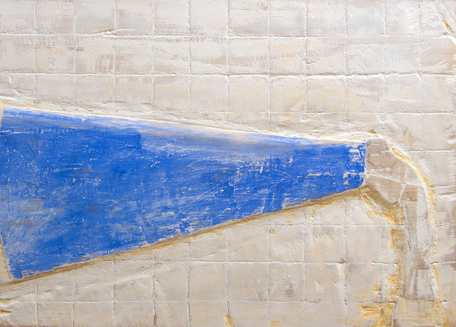 Raúl Díaz, ‘EL CONO AZUL’, 2018, Painting, Mixed Media on Wood Panel, Jerald Melberg Gallery