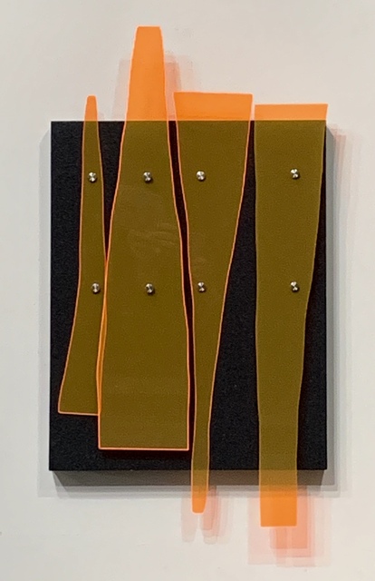 Curtis Taylor, ‘Wall Panels’, 2019, Sculpture, Grip tape, fluorescent acrylic, aluminum standoffs on wood panel, Dab Art