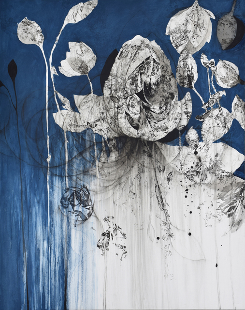 Nathalie Deshairs, ‘Variation en bleu’, 2019, Painting, Oil on canvas, Bogena Galerie