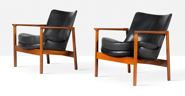 Ib Kofod-Larsen, ‘Pair of lounge chairs’, circa 1970, Aguttes