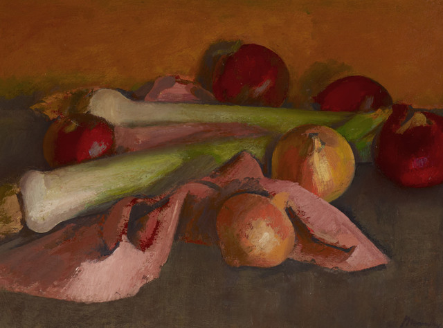 BERNARD MENINSKY, ‘Still Life, Onions and Leeks’, N.D., Painting, Oil on canvas, Ben Uri Gallery and Museum