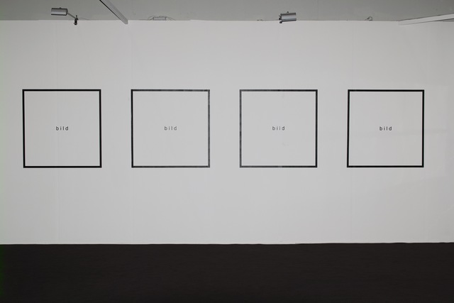 Timm Ulrichs, ‘bild’, 1966, Installation, Black adhesive letters, marking tape, Brigitte March International Contemporary Art