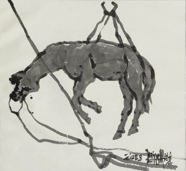 Yang Jiechang 杨诘苍, ‘Heavenly Horse 天马’, 2014, Painting, Ink and acrylic on paper, mounted on canvas 墨、丙烯,宣纸(裱于布面), Ink Studio
