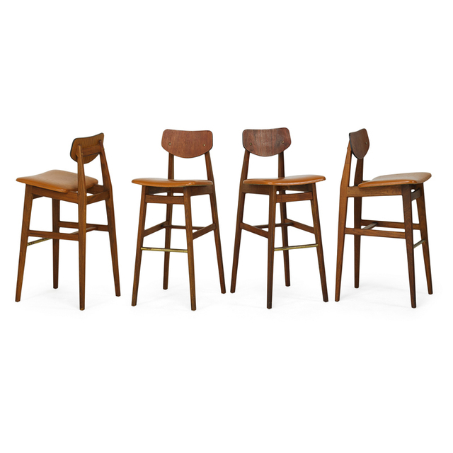 Jens Risom, ‘Four Rare Barstools, Denmark’, 1950s, Rago/Wright