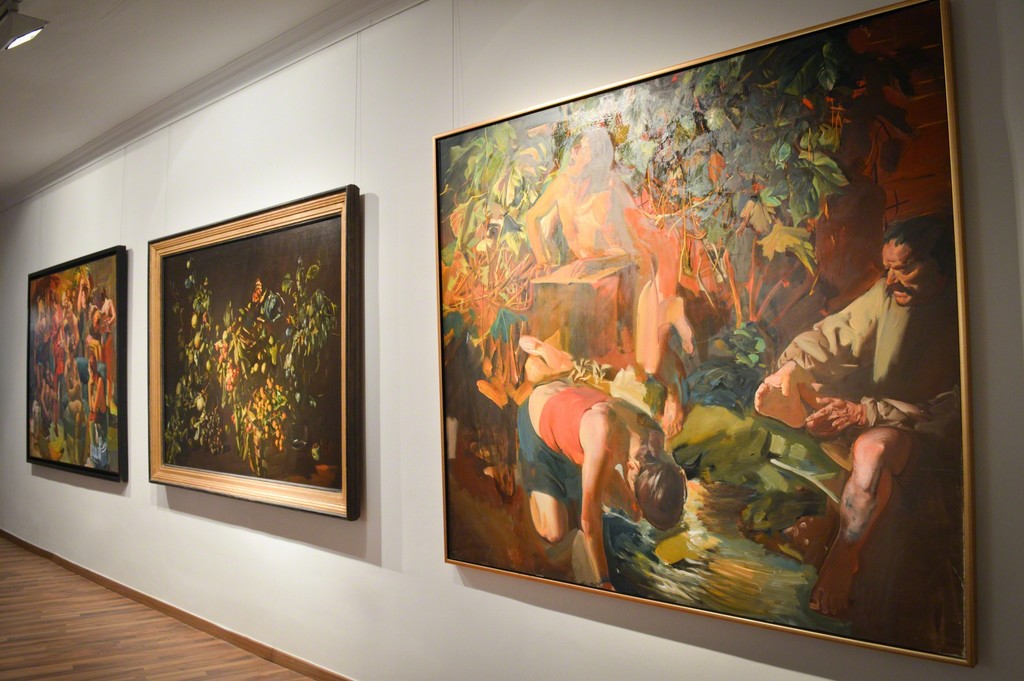 Tibor Csernus - from left to right Harlot's Progress, Nature Morte Fruits dans Panier, La Source Tibor Csernus - from left to right Harlot's Progress, Nature Morte Fruits dans Panier, La Source