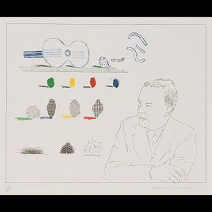 David Hockney - The Poet, 13, from The Blue Guitar (M.C.A.T. 190)