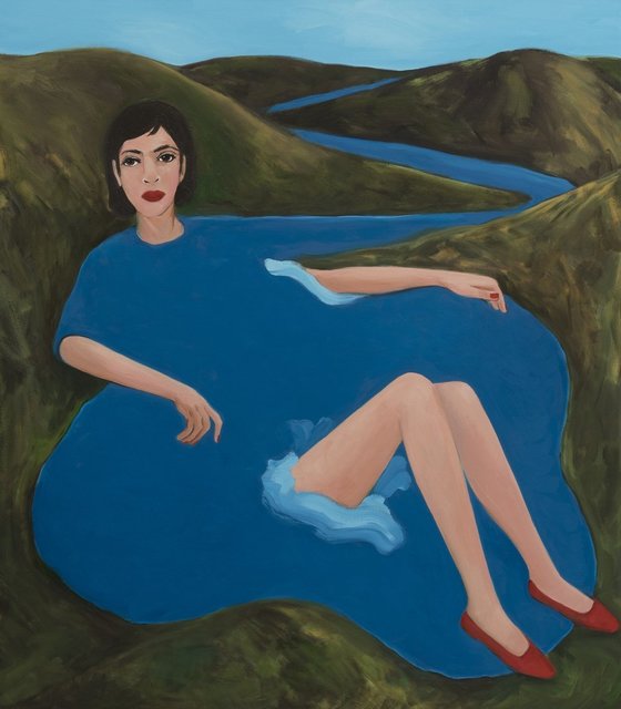 Becky Kolsrud, ‘Bather with Red Shoes ’, 2018, Painting, Oil on Canvas, CFHILL
