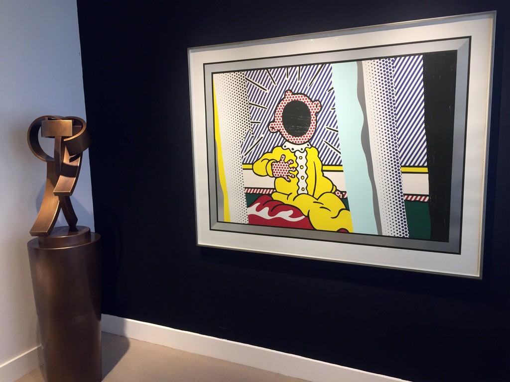 Roy Lichtenstein "Reflections on The Scream" and Guy Dill "Road to Tavarnelle" sculpture Roy Lichtenstein "Reflections on The Scream" and Guy Dill "Road to Tavarnelle" sculpture