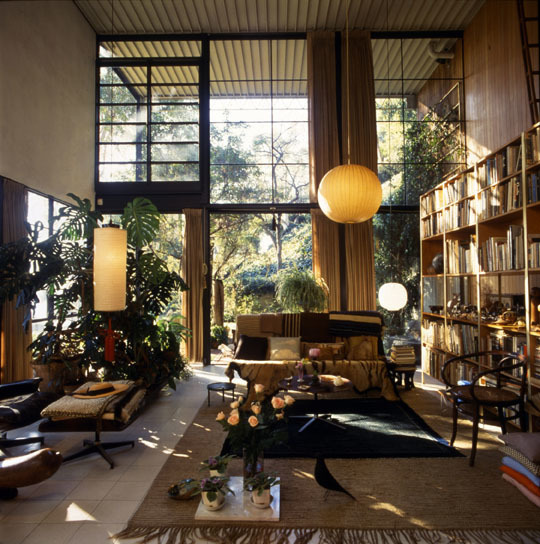 Eames House living room, Photograph: Antonia Mulas © Eames Office LLC Eames House living room, Photograph: Antonia Mulas © Eames Office LLC