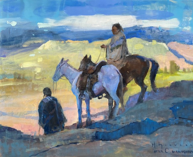 Matthew Sievers Ode to Berninghaus (after Oscar E. Berninghaus painting titled "The Edge of