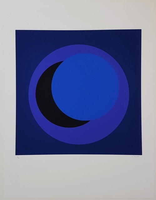 Geneviève Claisse, ‘Dark Blue Circle (Cercle bleu foncé)’, 2015, Print, Giclee on hand made cotton paper, Cerbera Gallery