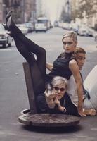 Andy Warhol with Edie Sedgwick and Chuck Wein, New York