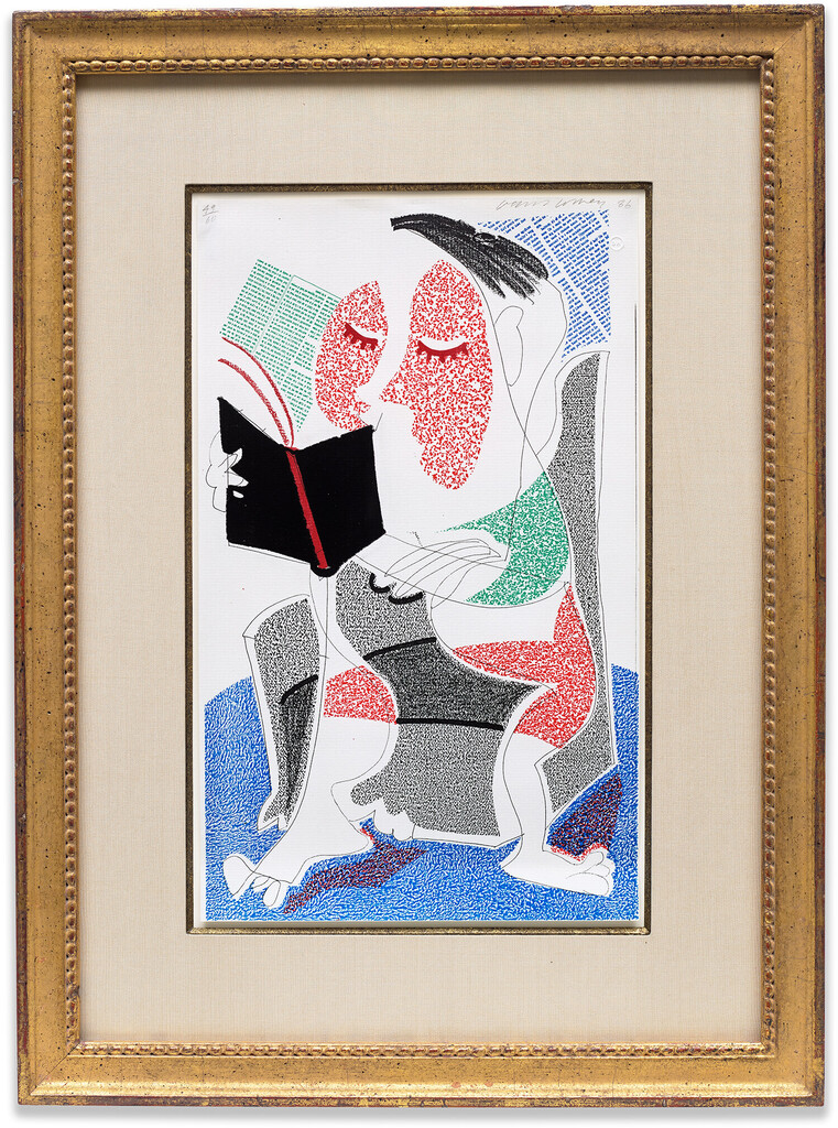 David Hockney - Man Reading Stendhal, July 1986 (M.C.A.T. 302)