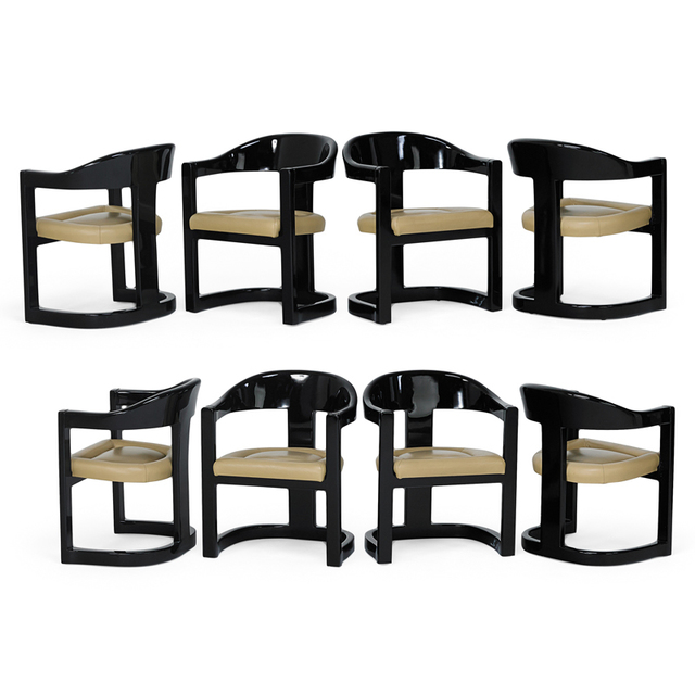 Karl Springer, ‘Set Of Eight Onassis Chairs, New York’, 1980s, Rago/Wright